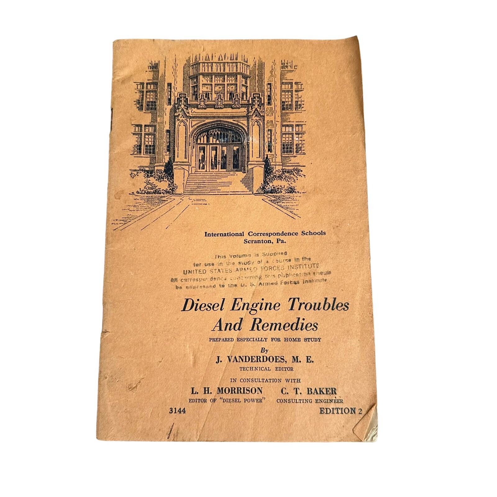 Diesel Engine Troubles And Remedies ICS Home Study Book WWII 1942 Edition READ