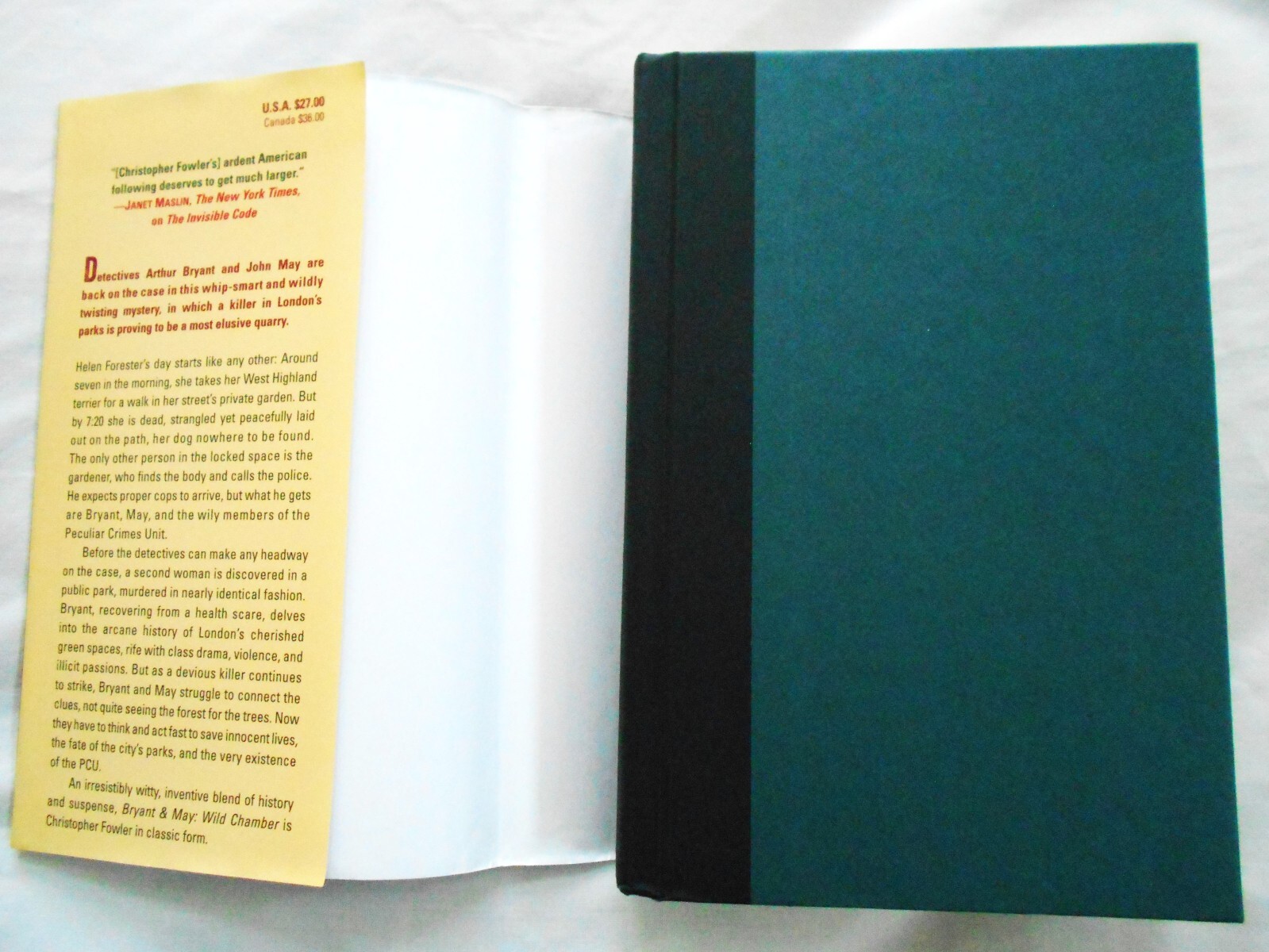 Christopher Fowler–BRYANT & MAY: WILD CHAMBER 1st ed 1st ptg HCDJ 2017