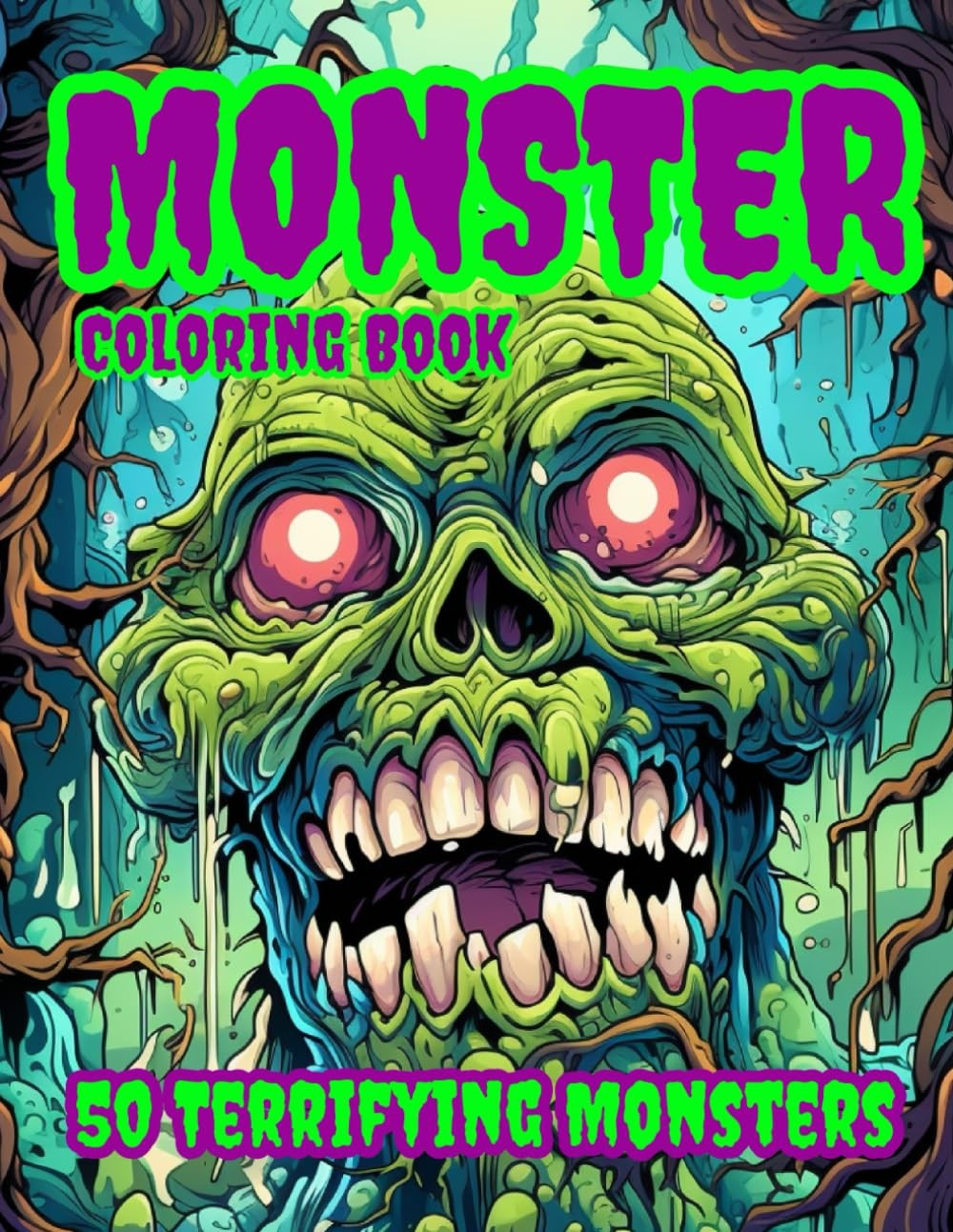 Monster Coloring Book 50 of the most terrifying horrific and scary monsters to