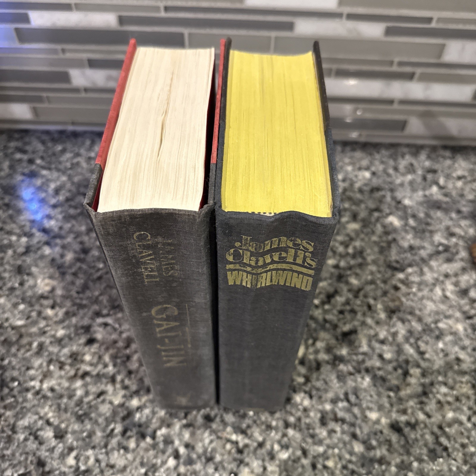 JAMES CLAVELL Hardcover Lot of 2 Whirlwind Gai-Jin Embossed Signature VTG Book