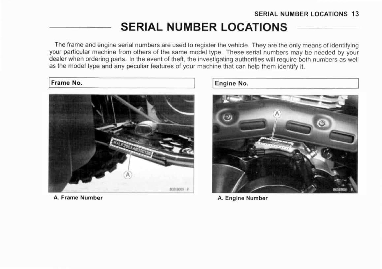 KAWASAKI Bayou 250 Owners Manual 2006 – STEEL WIRE BOUND – PROTECTIVE COVERS