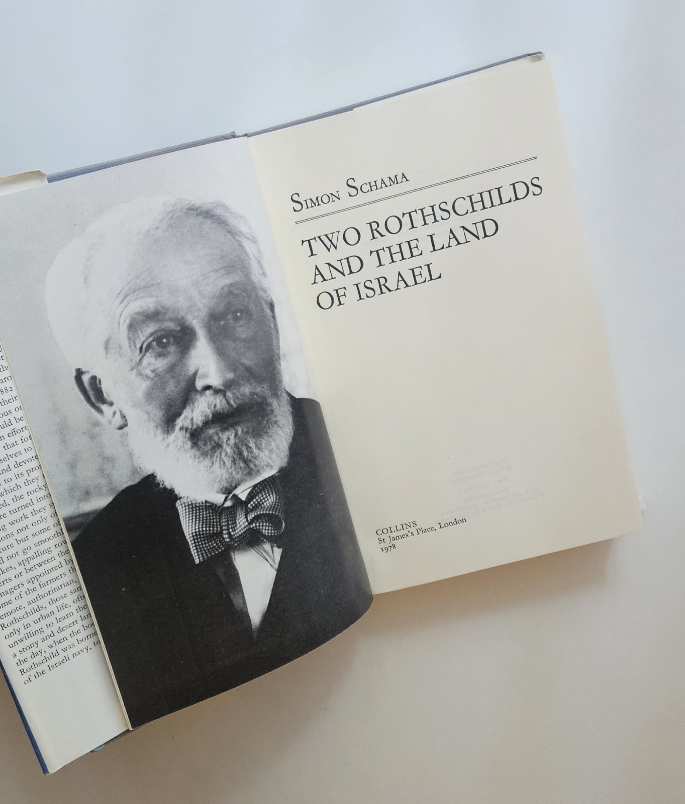 Two Rothschilds and the Land of Israel Simon Schama HC w/ DJ 1978 UK Ed