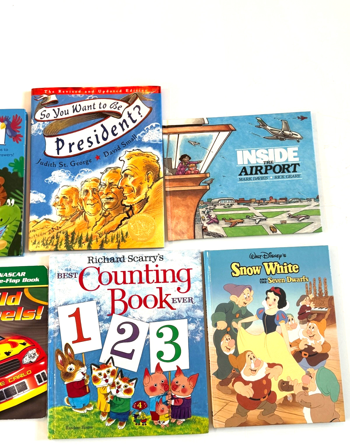 6 Beginner Reading Math Counting Transportation Children Books Hardcover Book