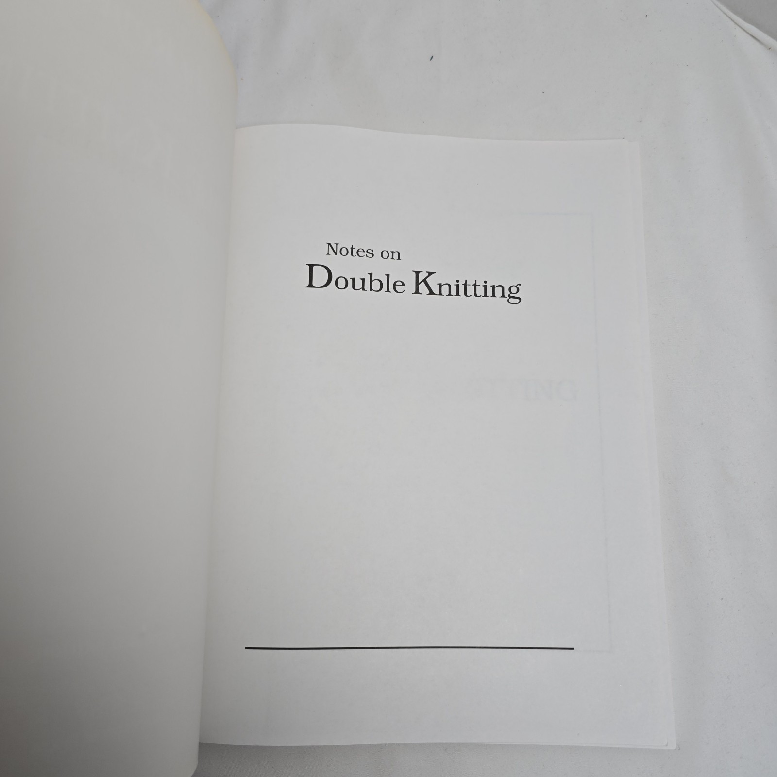 Notes On Double Knitting Beverly Royce Expanded Edition Schoolhouse Press 1994