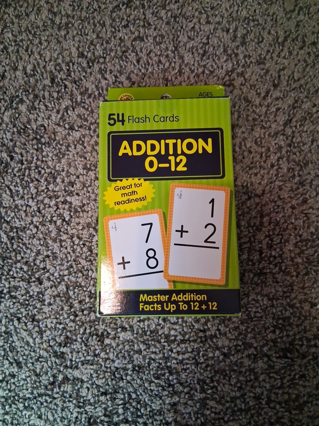 Addition 0 to 12 Flash Cards (Brighter Child Flash Cards) – Cards – Like New