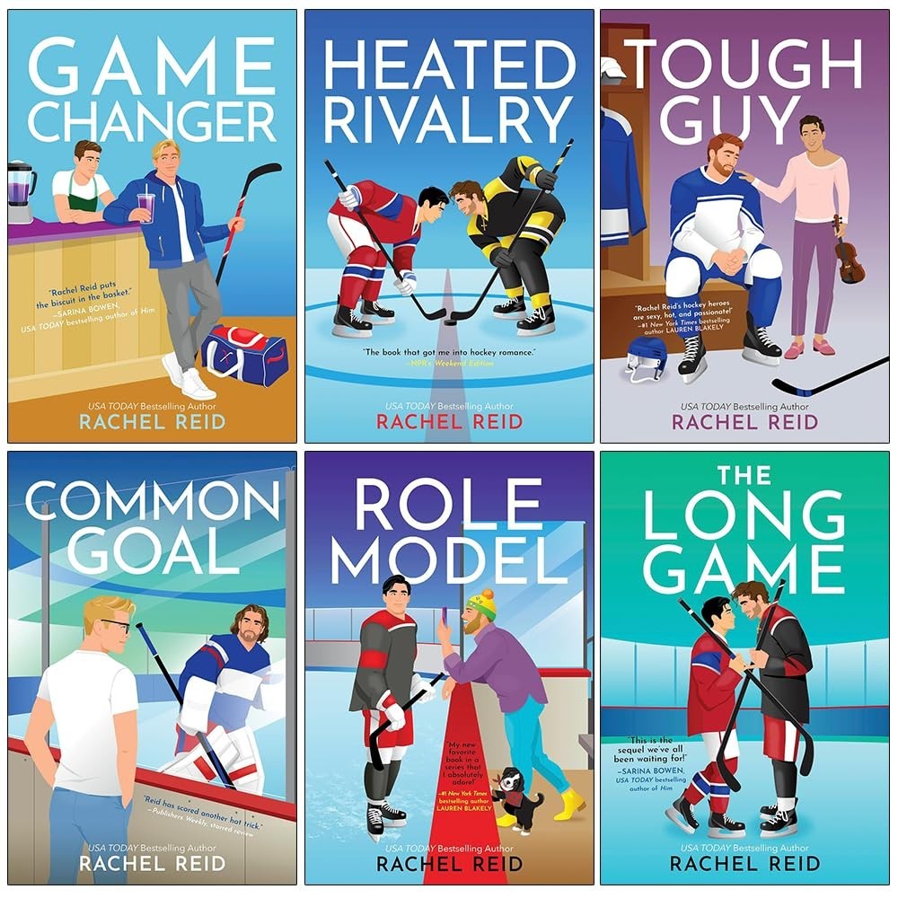 Rachel Reid 6 book set: heated rivaly + long game + role model + Game changerPB