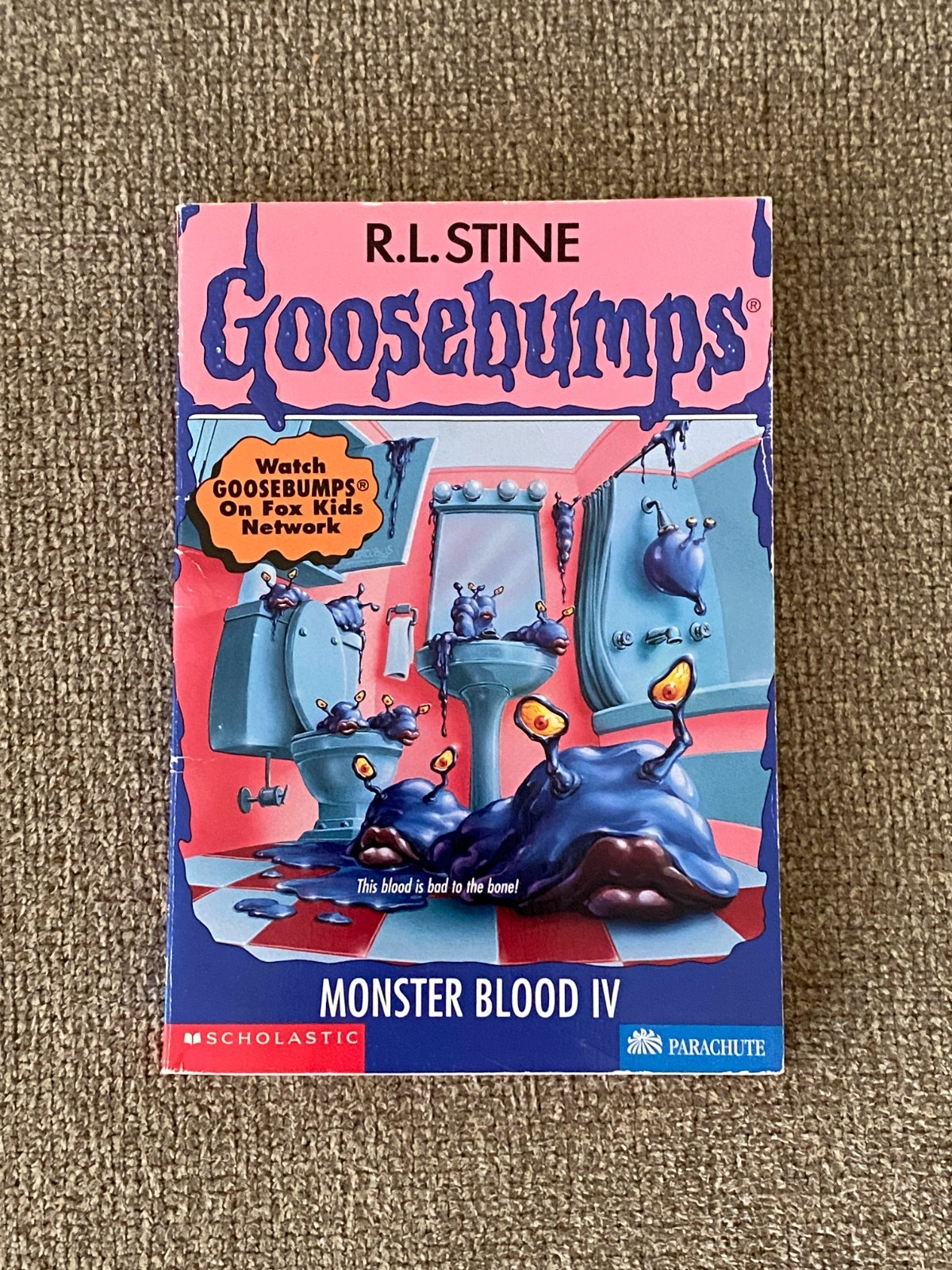 VG/LN 1st print Goosebumps #62 Monster Blood IV 4 w/Collectors Club card ~ Stine