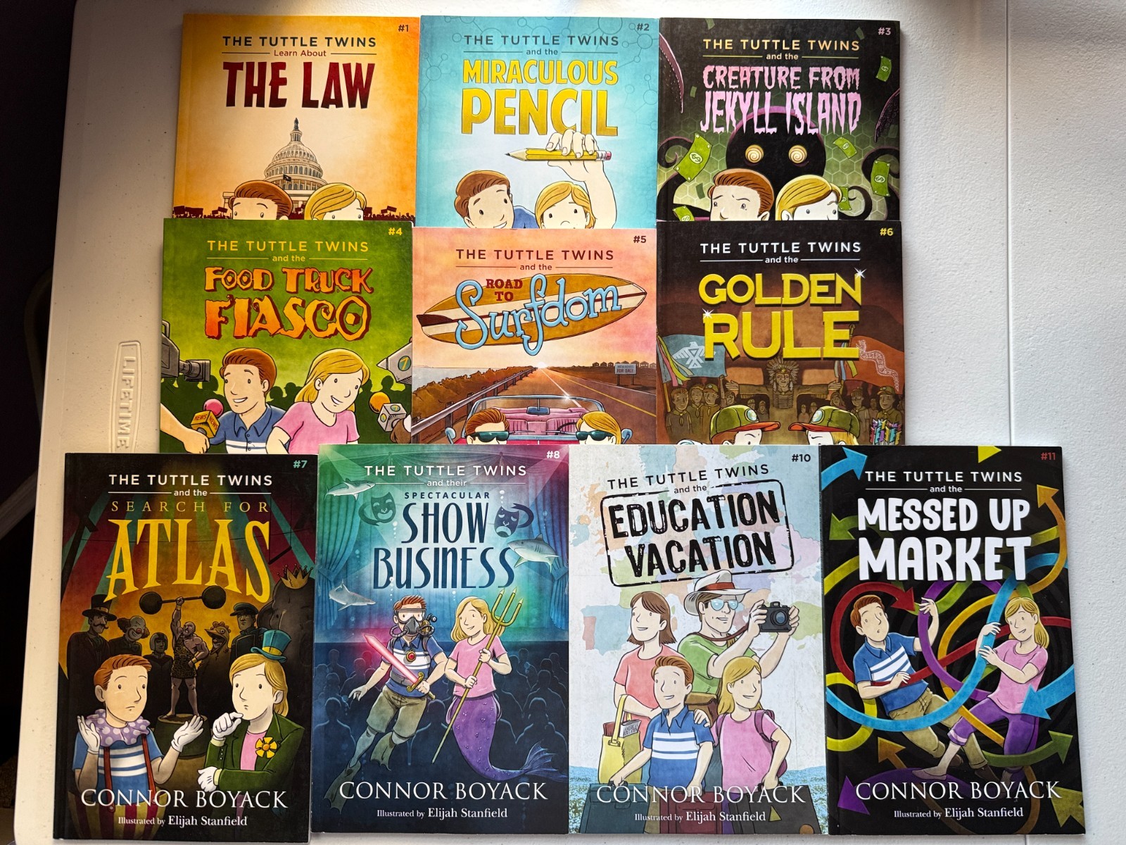 Lot Of 10 The Tuttle Twins Book Series # 1-8, 10, 11, Connor Boyack PB VG