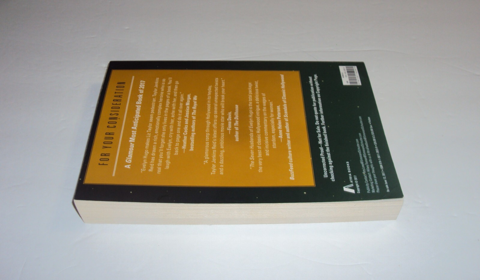 ARC The Seven Husbands of Evelyn Hugo ADVANCE READER’S COPY Taylor Jenkins Reid