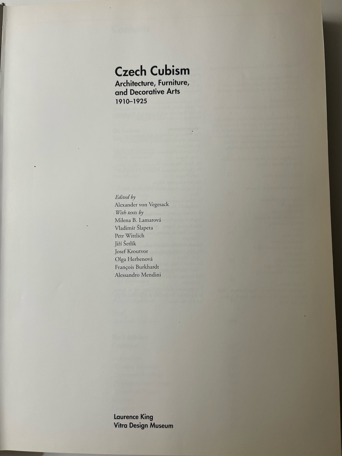 Czech Cubism: Architecture, Furniture, Decorative Arts, 1910-1925 – Hardcover