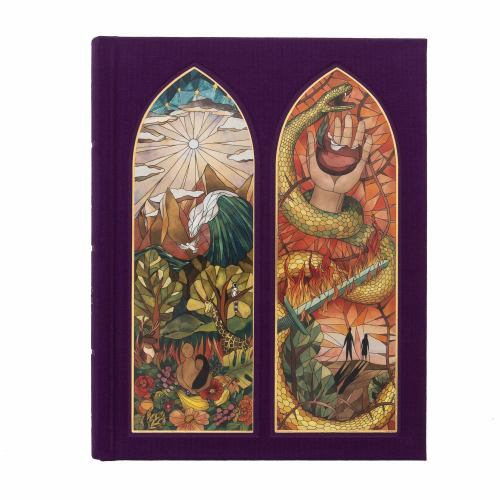 CSB Notetaking Bible, Stained Glass Edition, Amethyst Cloth-Over-Board – CSB Bib