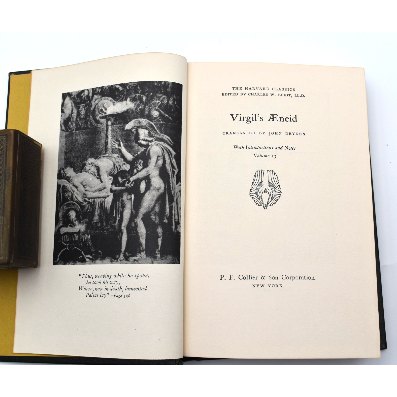 Harvard Classics Deluxe HC Books Virgil Bunyan Izaak Walton Aesop Grimm lot of 4
