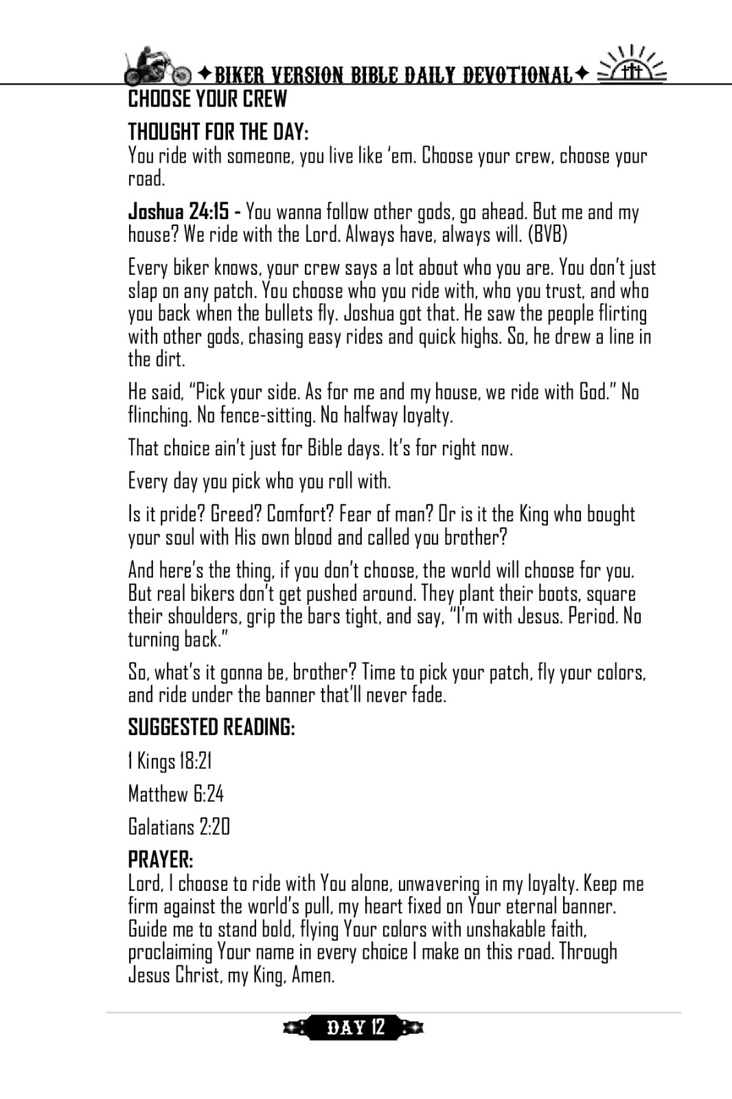 Biker Version Bible Daily Devotional ✦ Pocket Size ✦ 227 BVB Daily Devotions 🏍