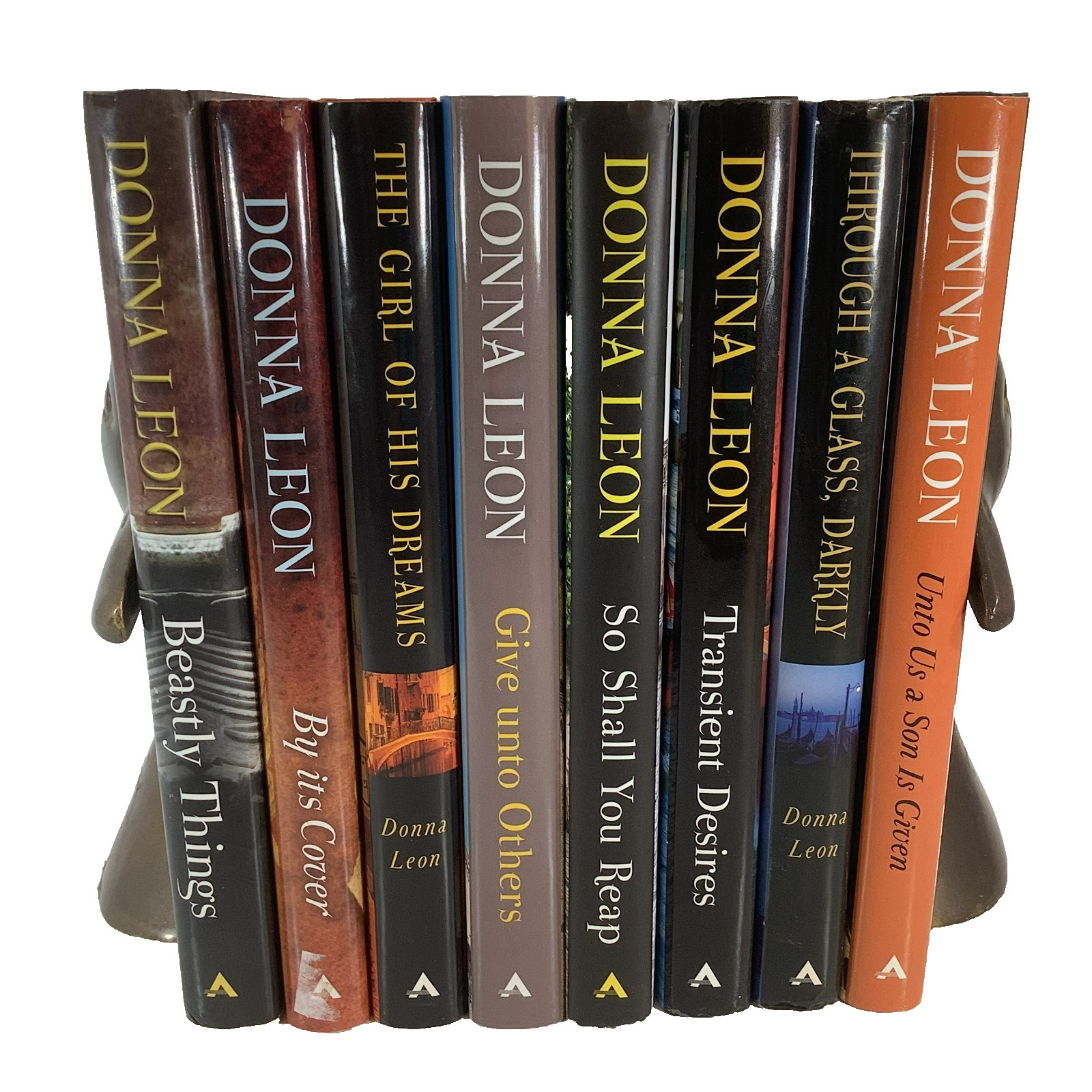 Donna Leon lot of 8 Commissario Guido Brunetti Mystery Series HC DJ Like New