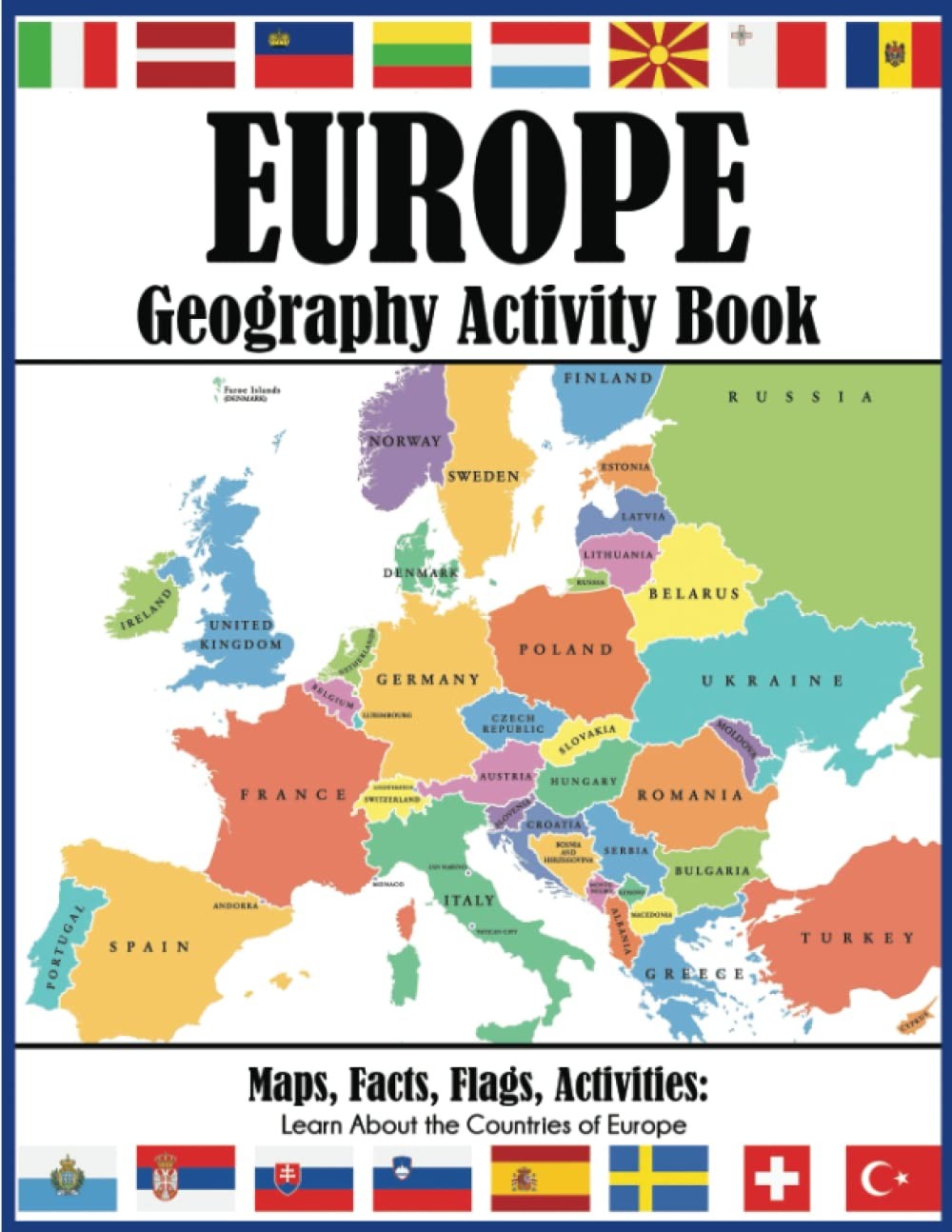 Europe Geography Activity Book – paperback Dylanna Press