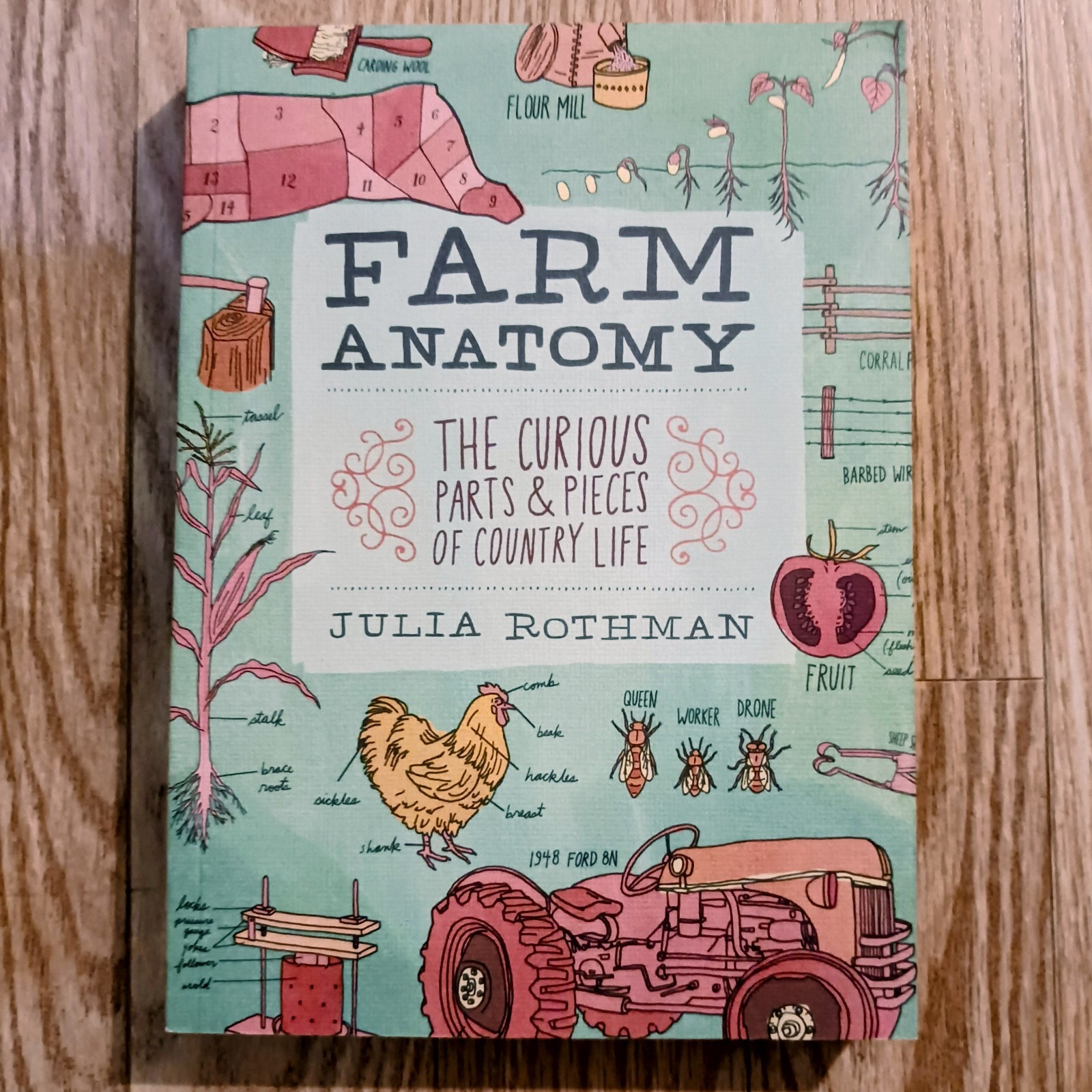 Illustrated Book: FARM ANATOMY Curious Parts & Pieces of Country Life Rothman PB