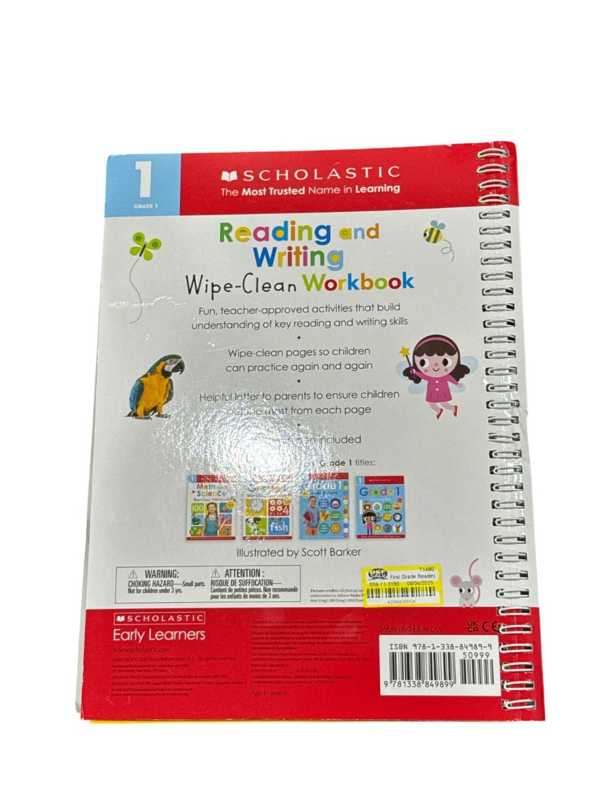 Set of 5 Scholastic Early Learning Workbooks Set Includes Alphabet & Grade Pre-k
