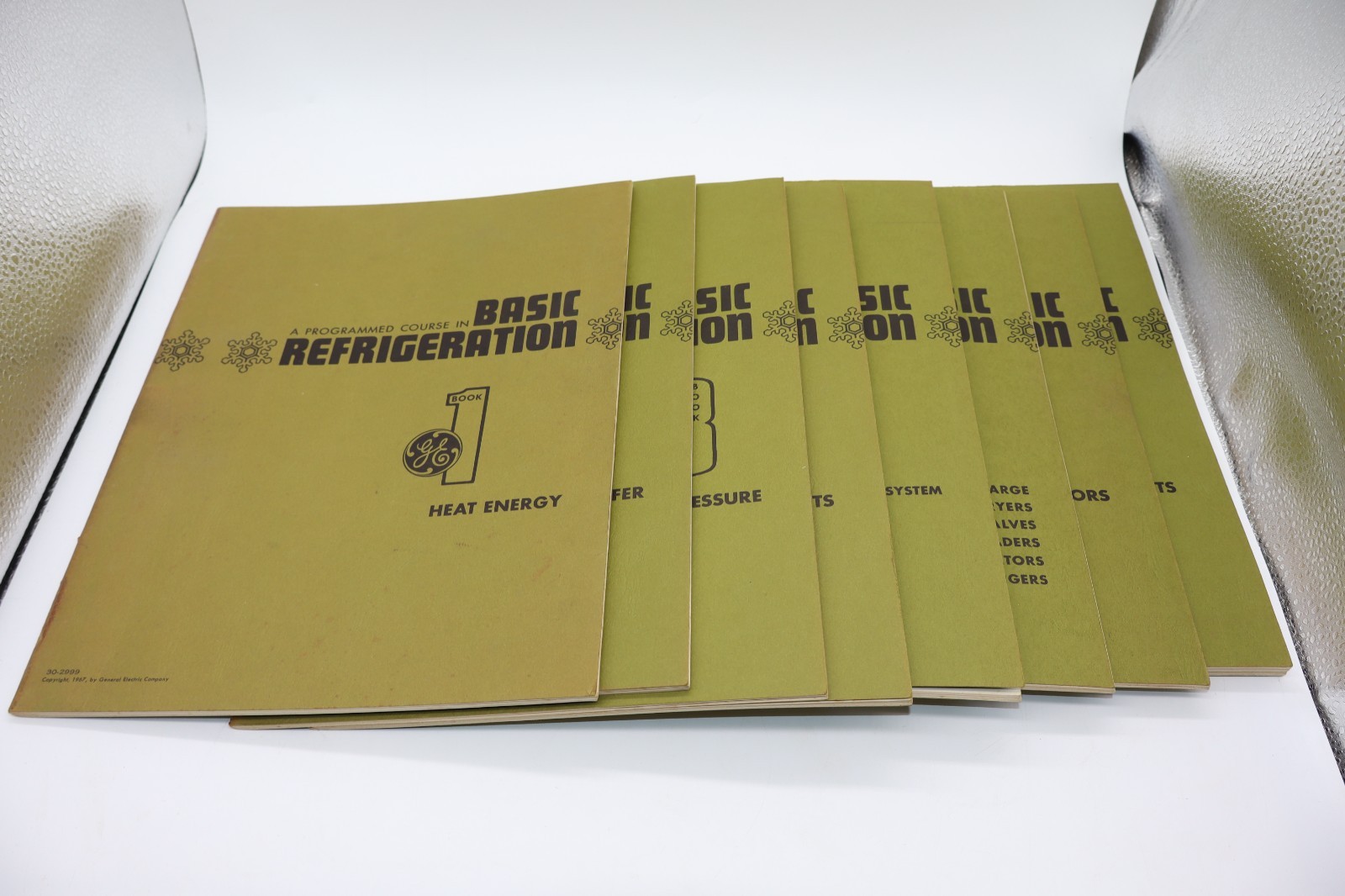 Complete 1967 General Electric Basic Refrigeration 9-Volume Book Set