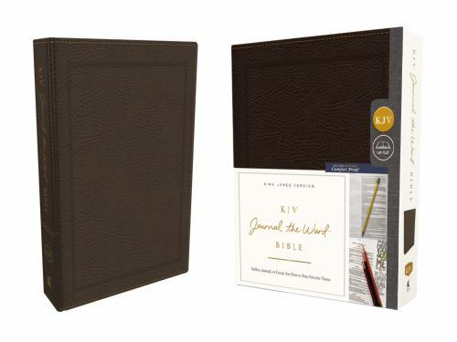 KJV, Journal the Word Bible, Bonded Leather, Brown, Red Letter, Comfort Print: R