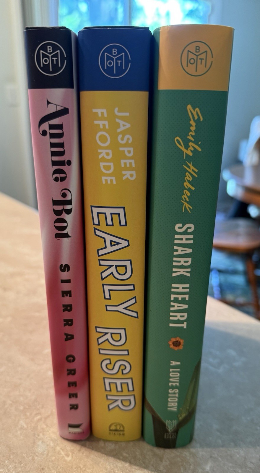 Speculative Fiction Lot 3 HC BOTM – Annie Bot, Shark Heart & Early Riser