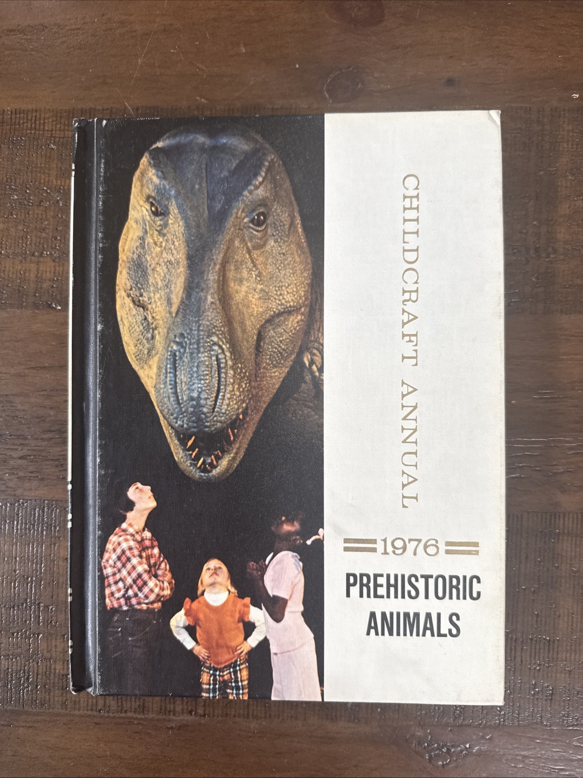 1976 Prehistoric Animals Childcraft Annual Book Hardcover Child Educational