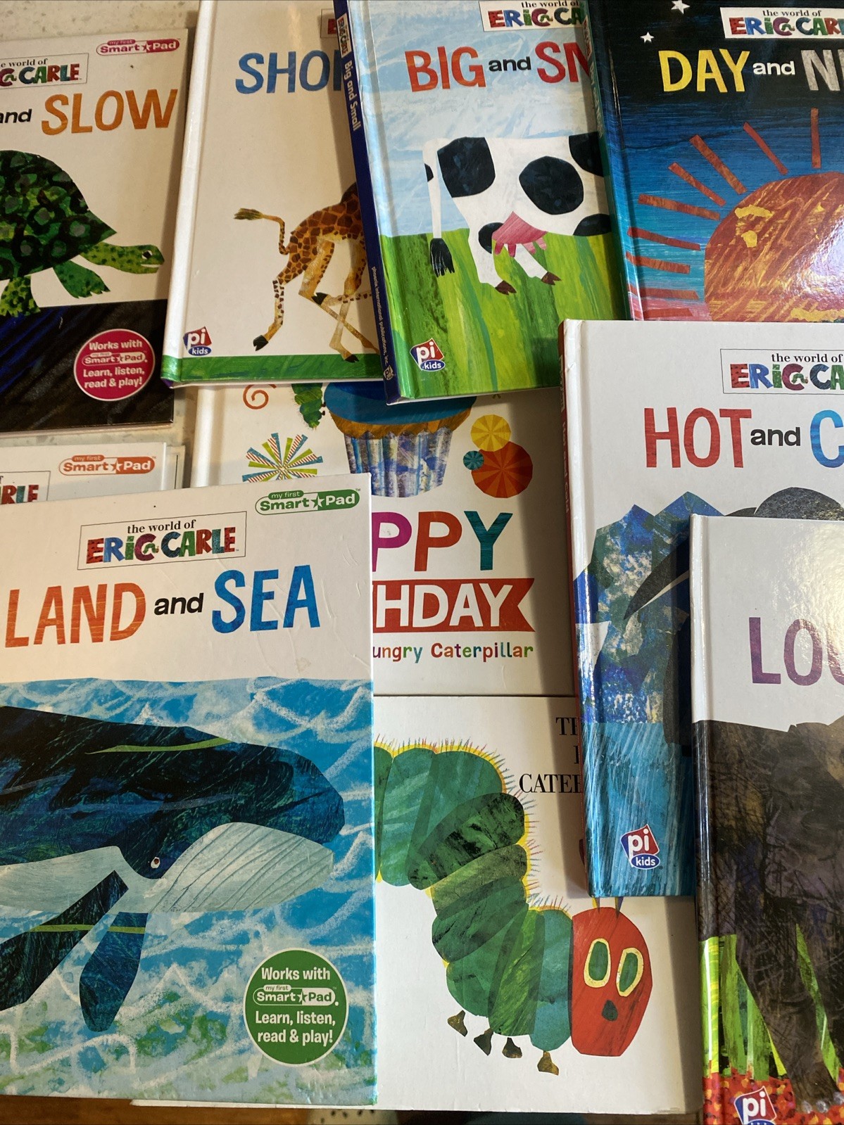 Eric Carle Books Lot 10 Big Small Quick Slow Hot Cold Birthday