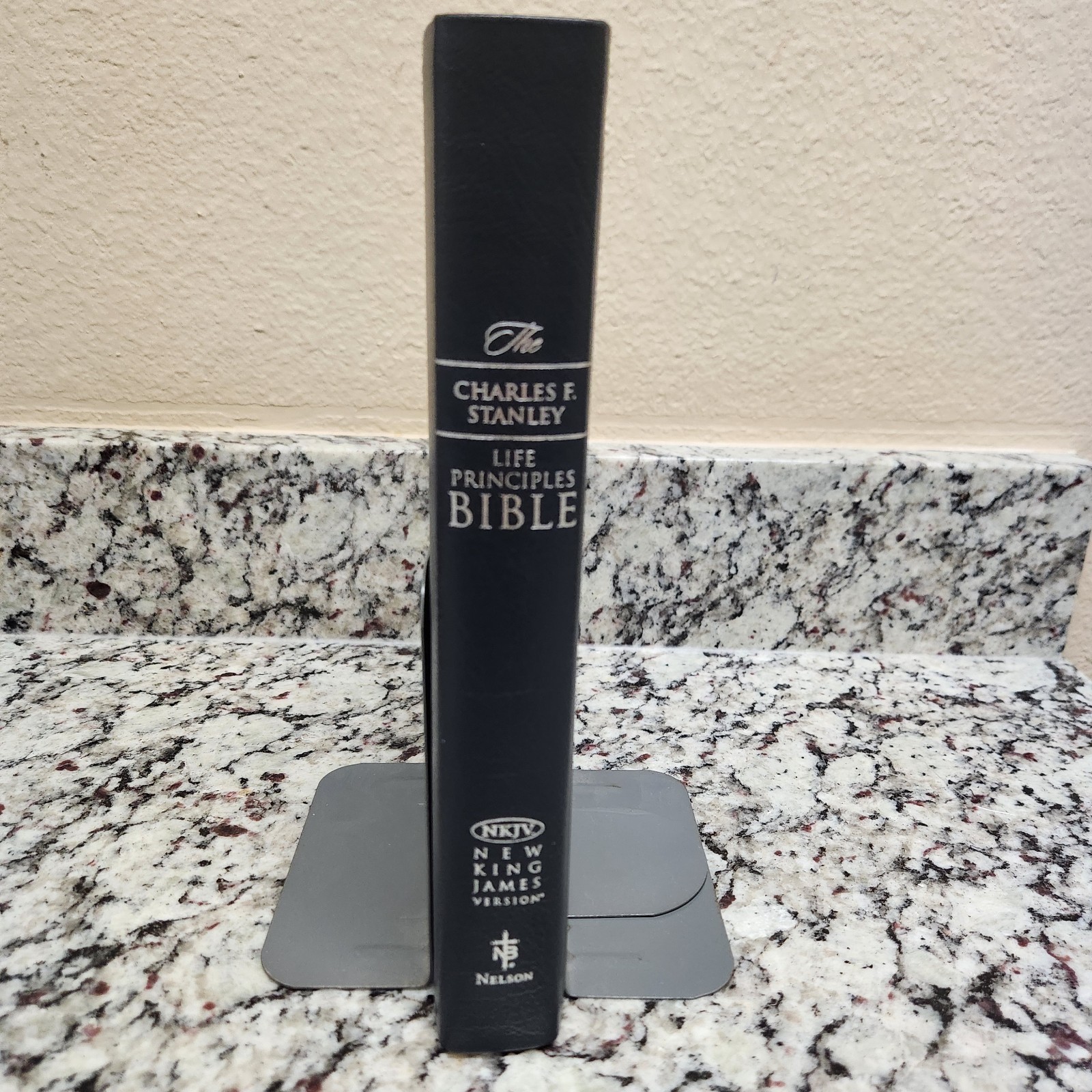 PRICE SLASHED! *LOT OF 4*Charles Stanley Life Principles Bibles *Genuine Leather