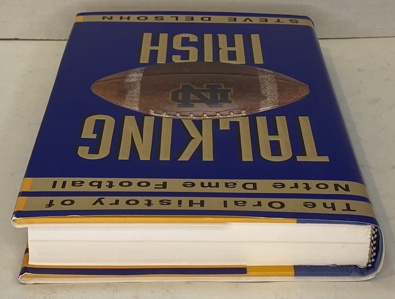 SIGNED by Johnny Lattner! Talking Irish: Notre Dame Football by Steve Delsohn