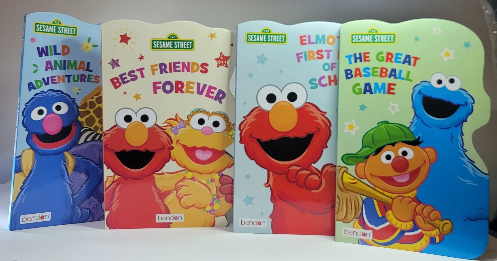 Sesame Street children books 9″ x 6″ Shaped Board Books Set Of 4 New 2024