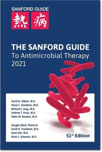 Sanford Guide to Antimicrobial Therapy 2021 Paperback Medical Reference Book USA