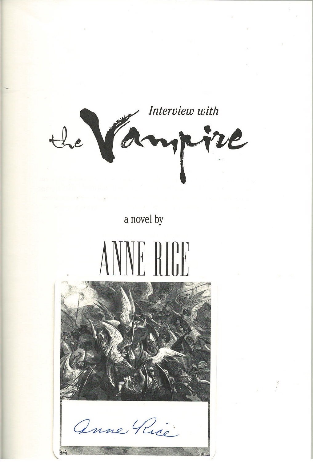 INTERVIEW WITH THE V AMPIRE – ANNE RICE – SIGNED / LIMITED / SLIPCASE – RARE