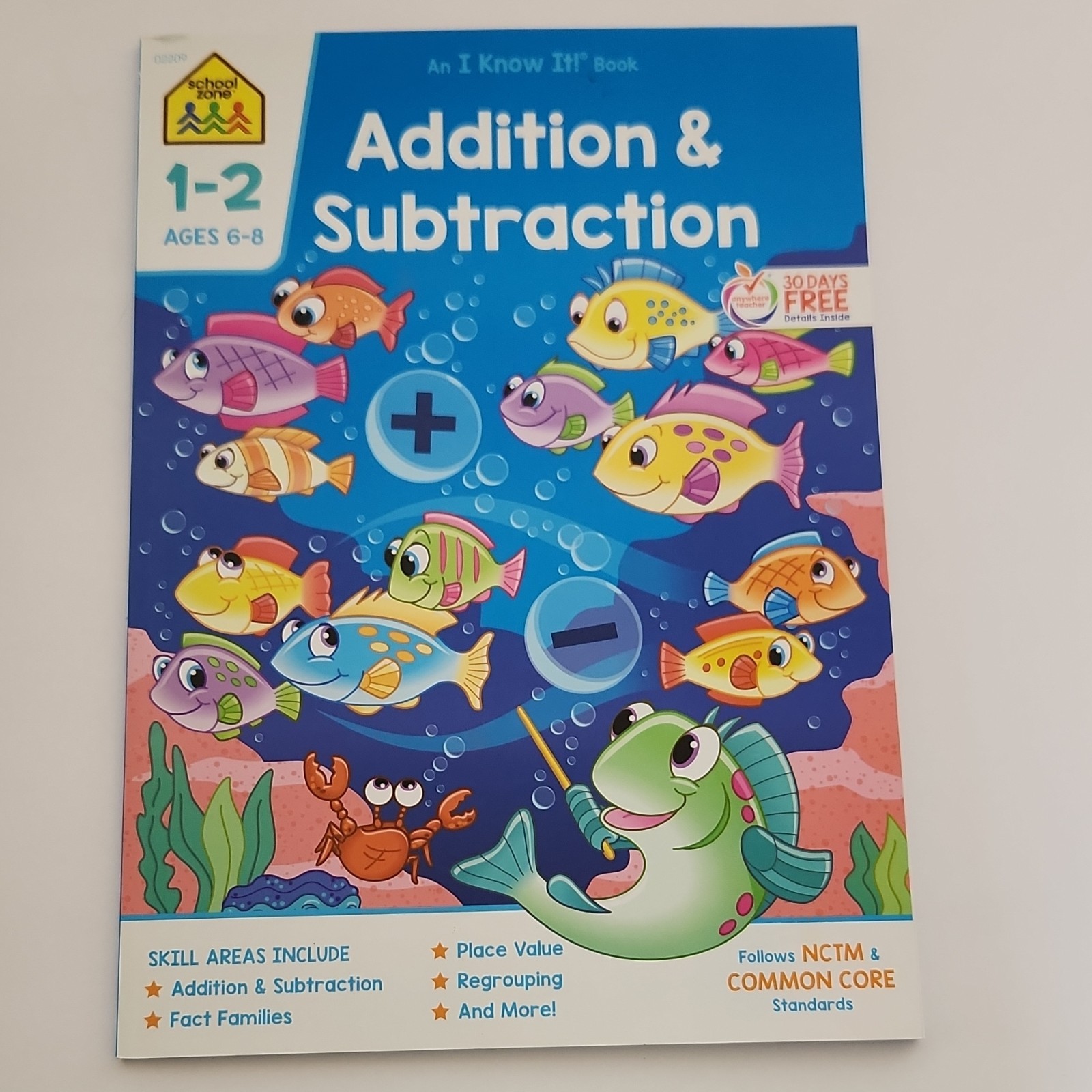 School Zone Addition & Subtraction by Staff (Paperback, Ages 6-8, Math)