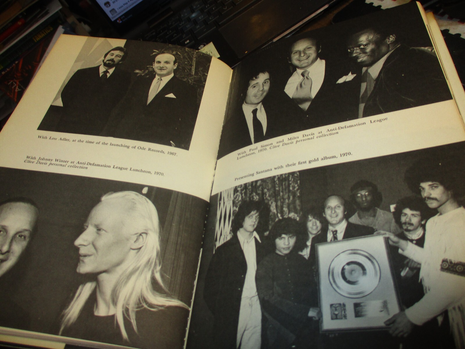 1974 CLIVE DAVIS Inside The Record Business Hardcover W/DJ 300 Pages VG+