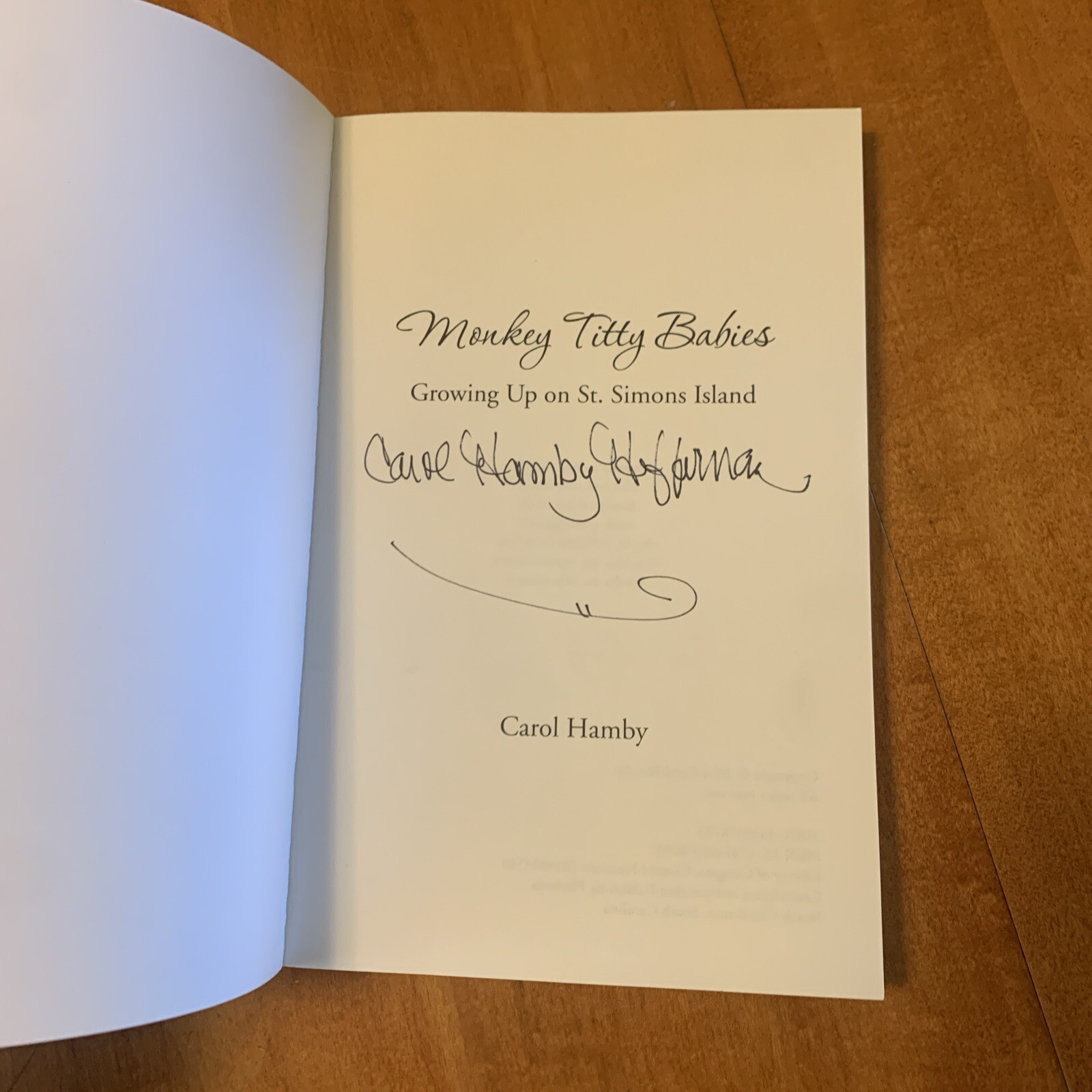 Monkey Titty Babies by Carol Hamby (2014, Trade Paperback) Signed