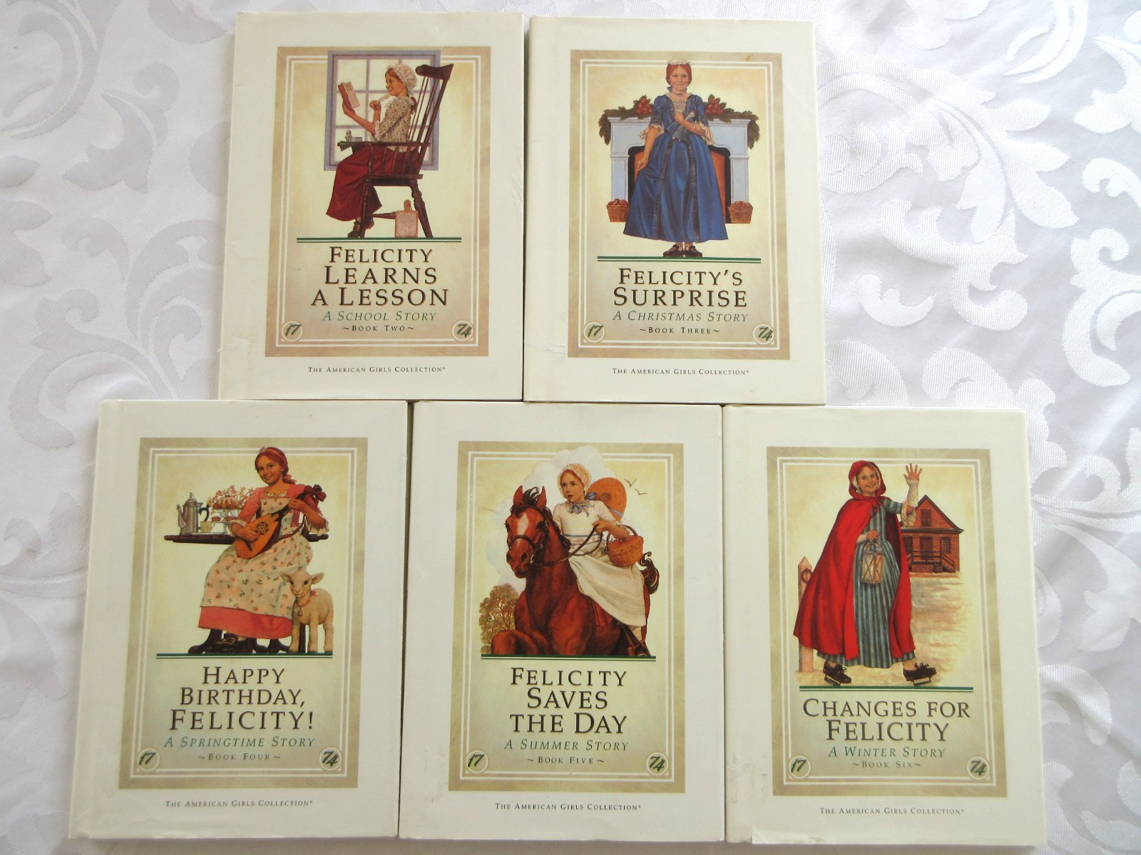 AG Pleasant Company FELICITY Hardcover BOOK Set -5, 1st PRINTING, 1ST ED. 1991