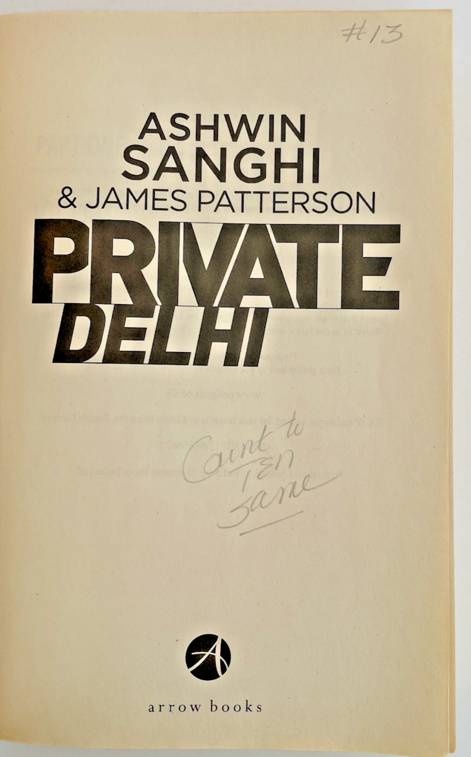 Private Delhi India by Ashwin Sanghi & James Patterson Jack Morgan Private #13