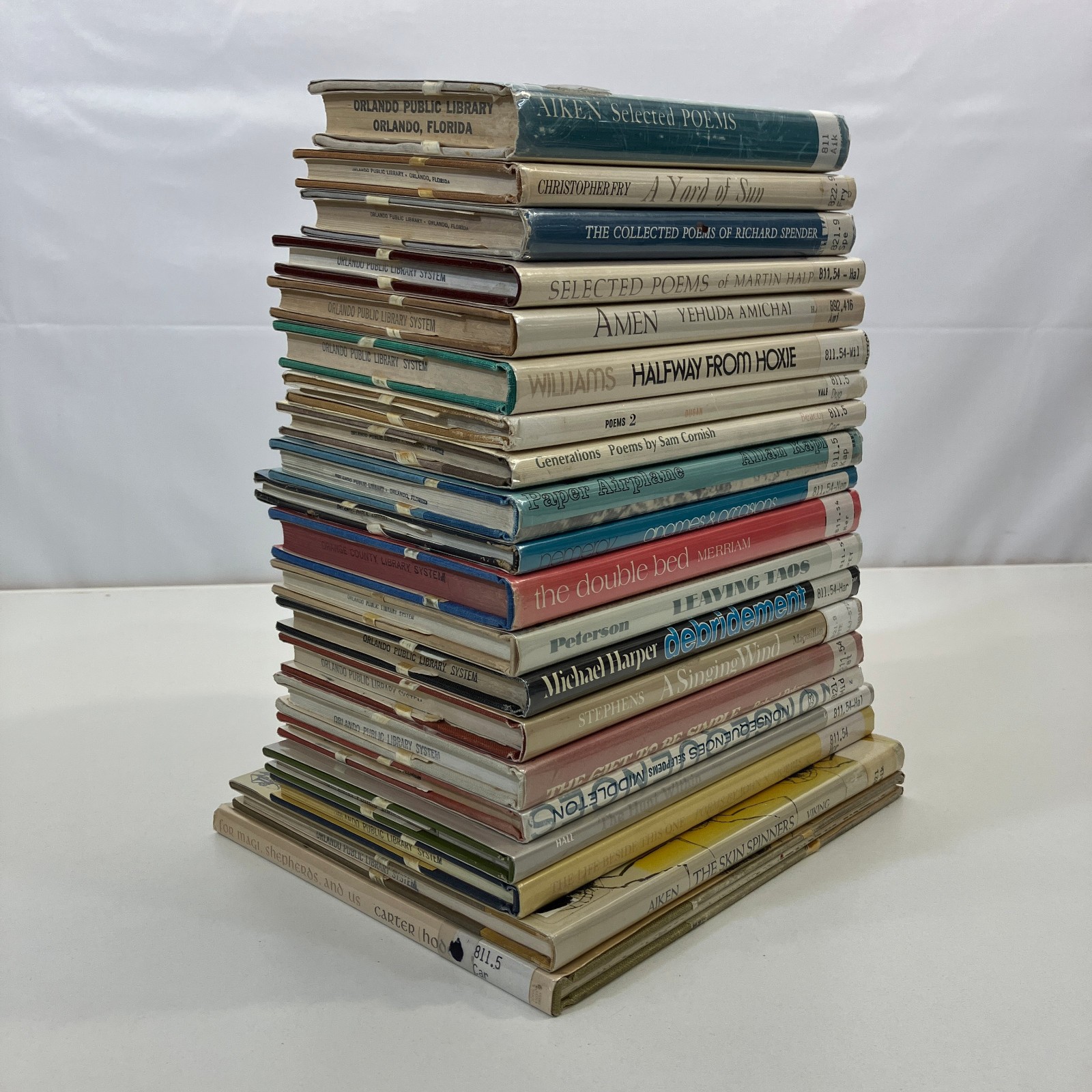 Vintage Poetry 20 Book Lot Ex Library HCDJ Christopher Fry Richard Spender VTG