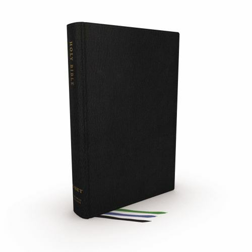 NET Bible, Thinline Large Print, Genuine Leather, Black, Comfort Print: Holy Bi