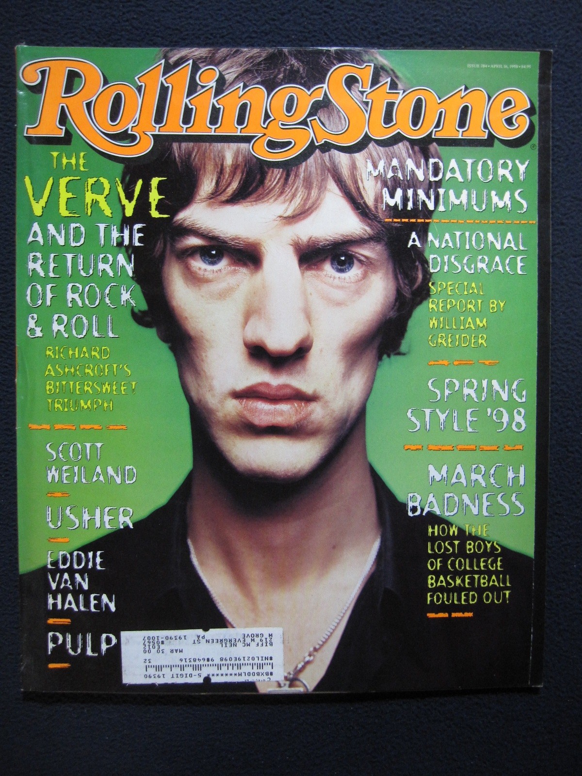 Rolling Stone Magazine April 16 1998 Verve Usher Scott Weiland Van Halen