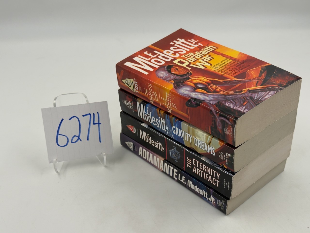 L.E. Modesitt, Jr. Sci-Fi Tor FE 4 PB Lot 1990s – 2000s Vintage
