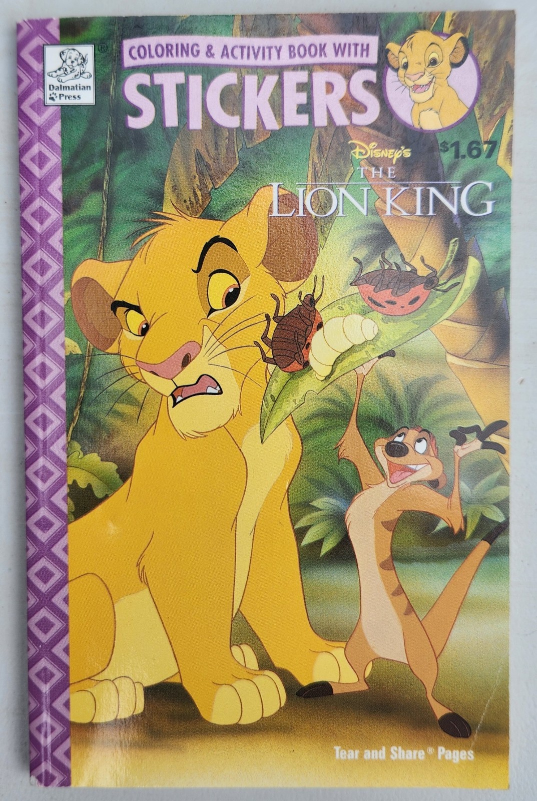 Vintage Disney’s The Lion King Coloring & Activity Book w/ Stickers 2001 -Unused