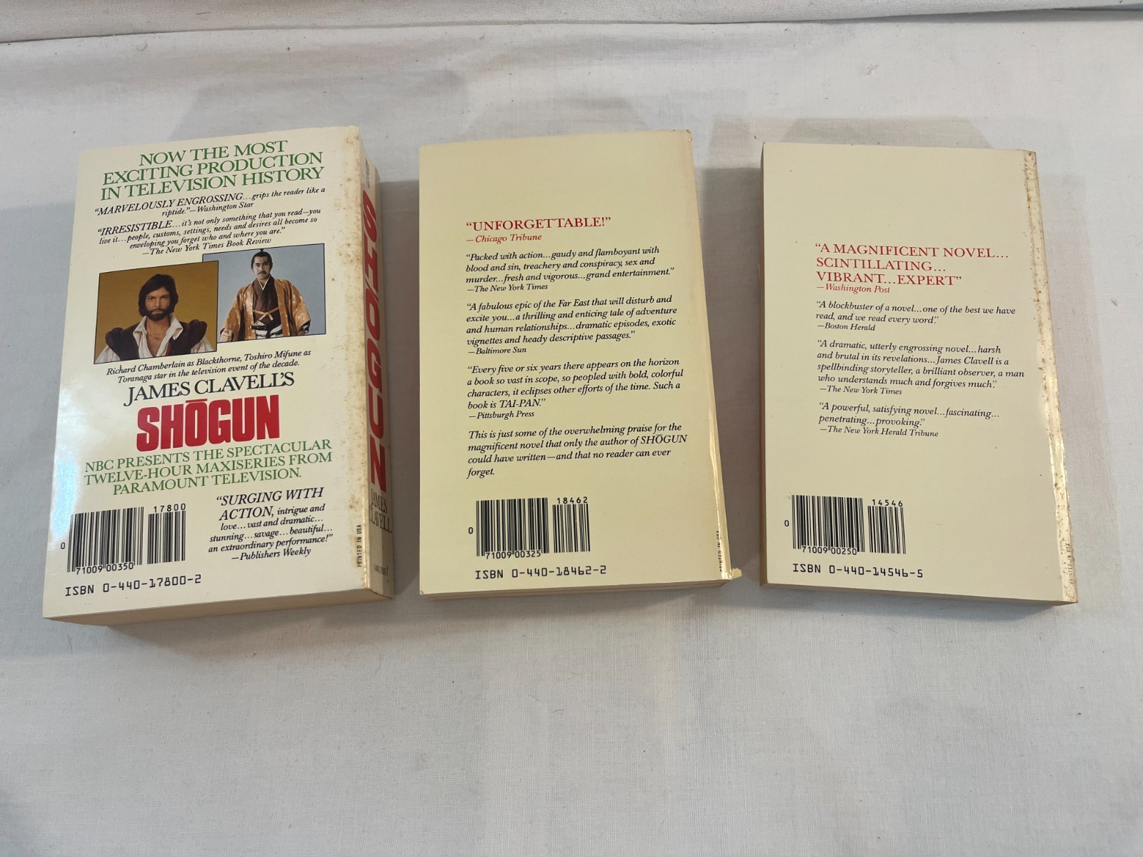 James Clavell PPB Set Hos Three Epic Novels Shogun + Tai Pan + King Rat