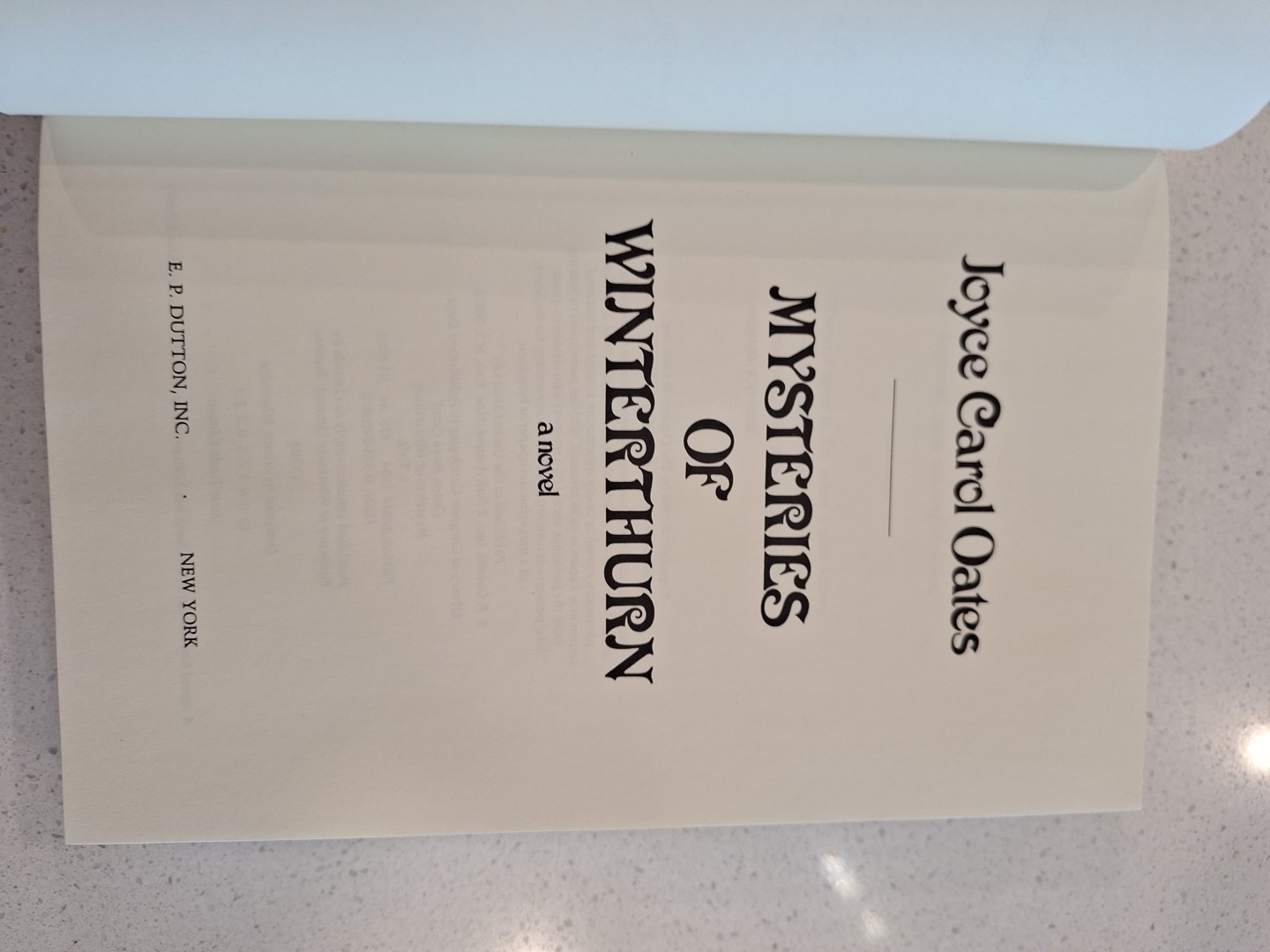 Mysteries Of Winterthurn By Joyce Carol Oates 1984 First Edition HC/DJ