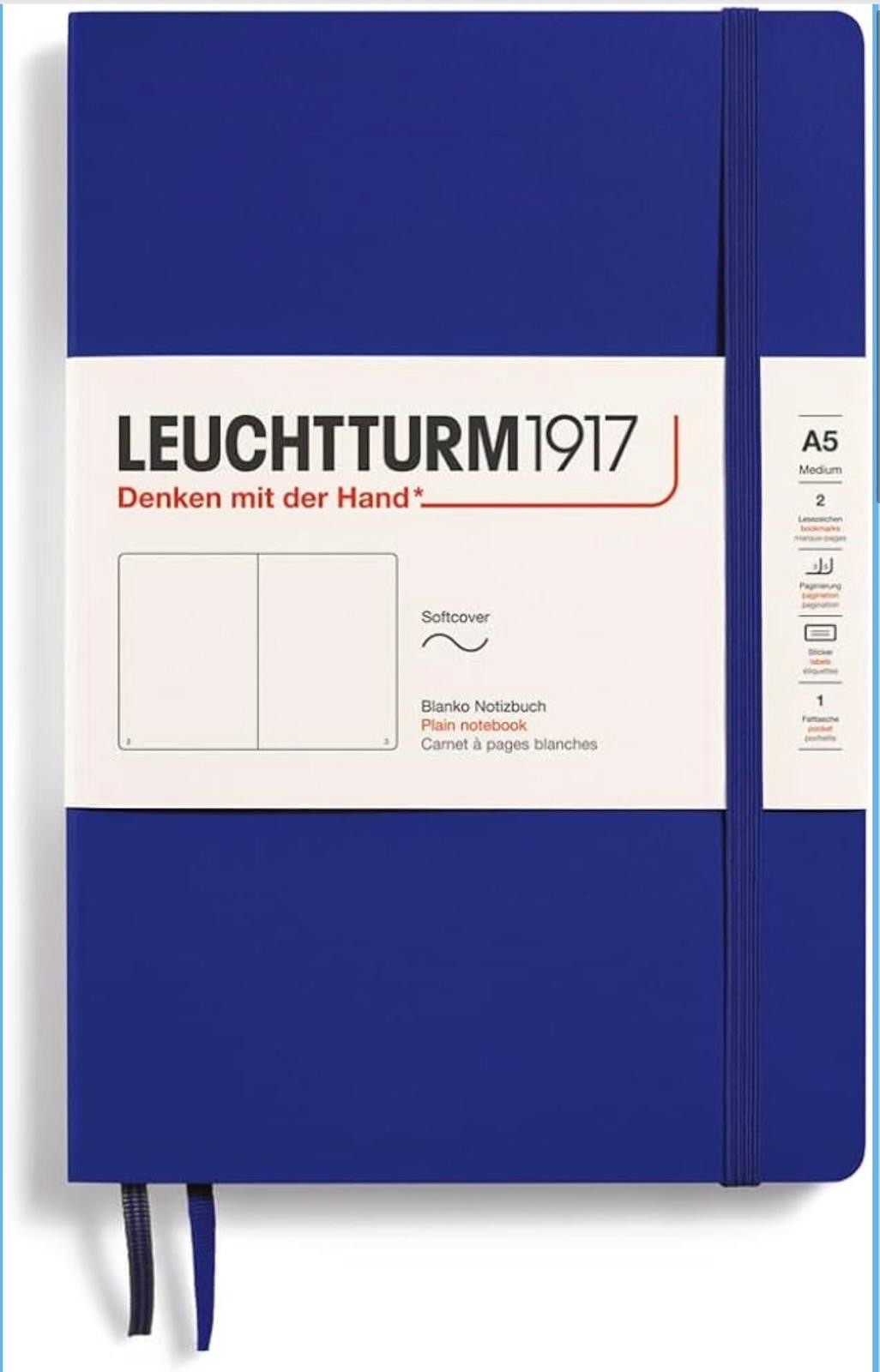 Classic Notebook A5 5.75 x 8.25 in. 123 numbered pages (Paper,Plain,Ink)