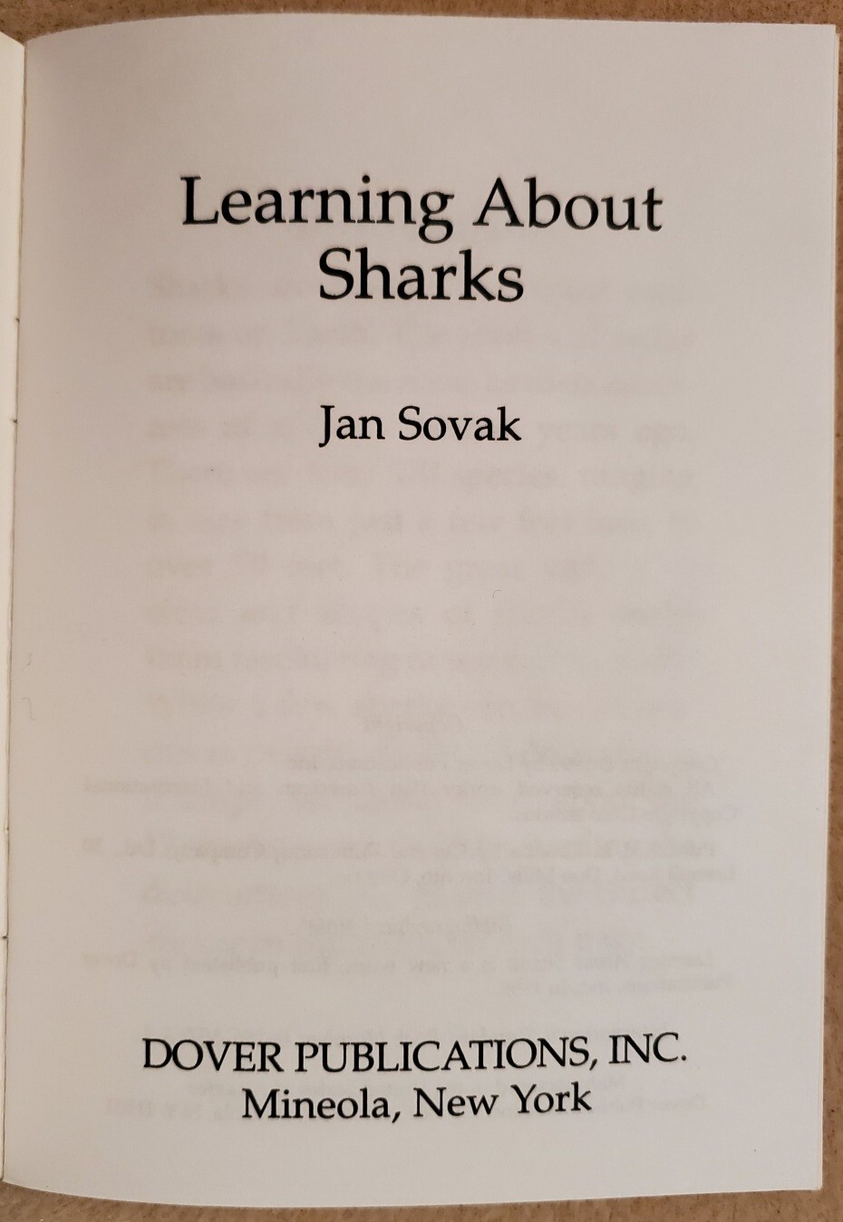 Learning About Sharks by Jan Sovak