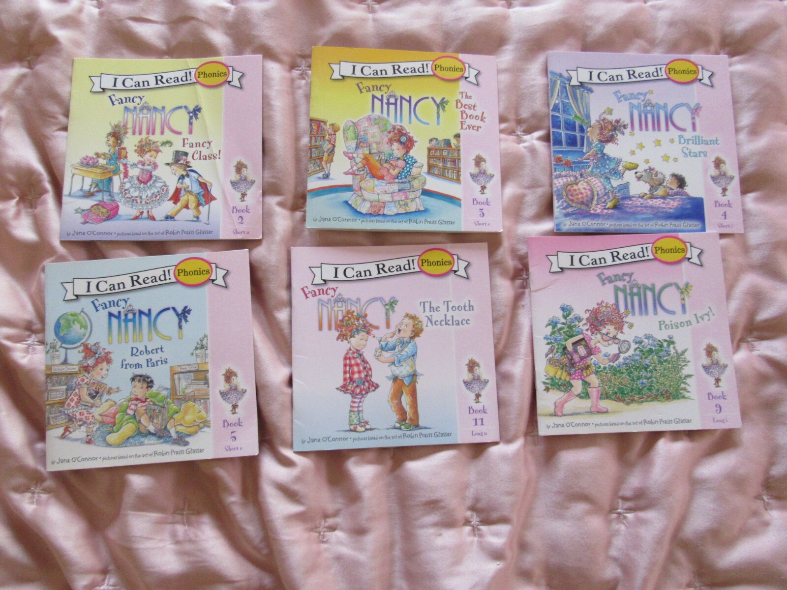 Lot 6 Fancy Nancy-I Can Read Phonics-2-3-4-59-11-Short A-E-I-O-Long I-U-2013