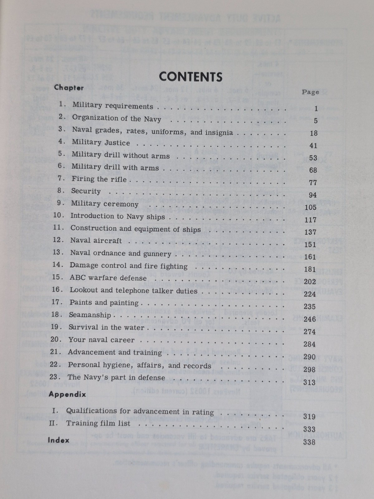 Basic Military Requirements; Navy Training Course. 1961
