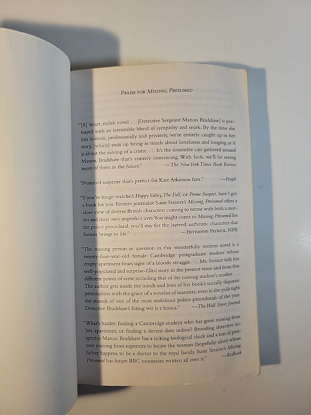 Manon Bradshaw Ser.: Missing, Presumed : A Novel by Susie Steiner (2017,…