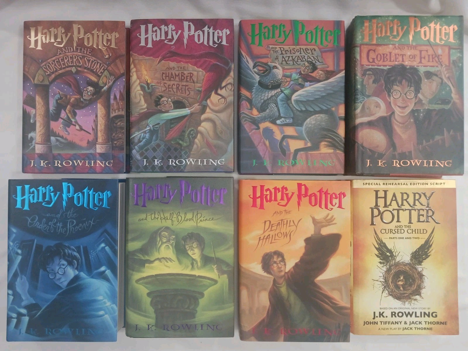 Harry Potter Complete Hardcover Set Books 1-8 J.K. Rowling some 1st Printing A