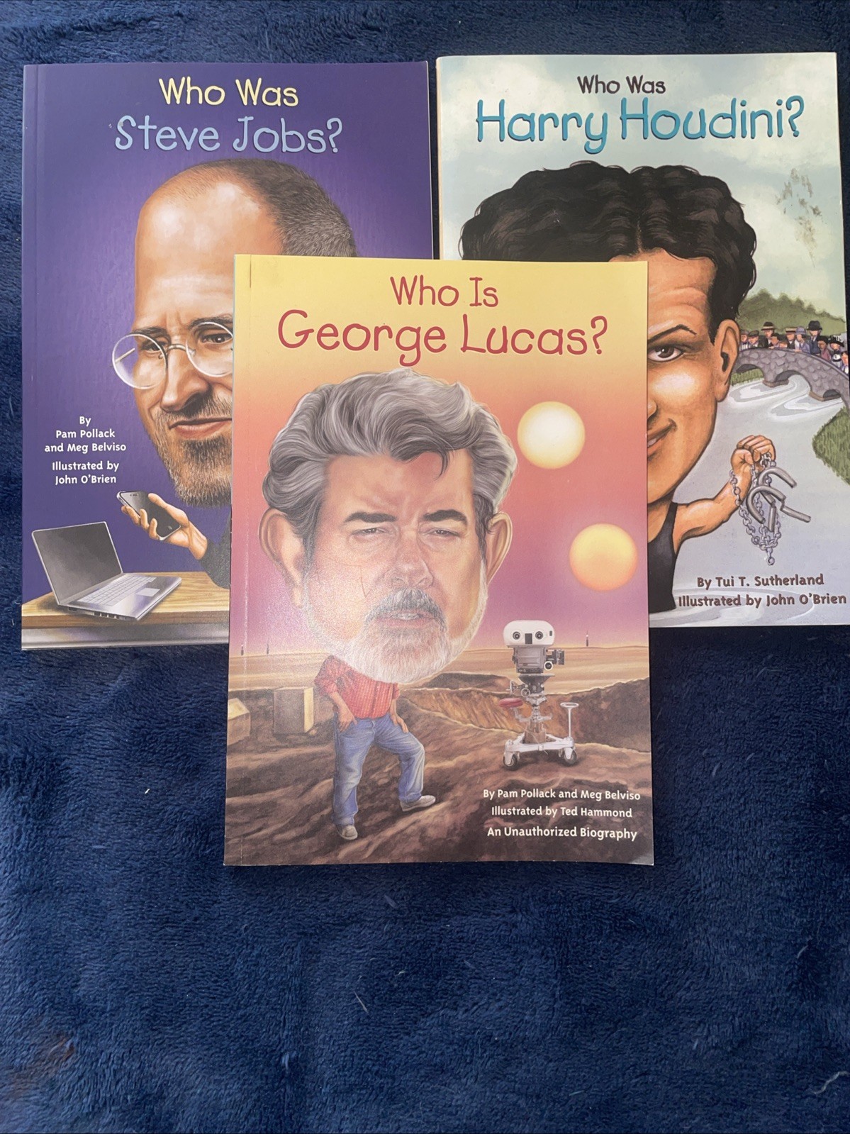 Lot Of 3 Who Was Steve Jobs Who Was Harry Houdini Who Is George Lucas Pam Polack